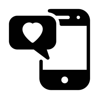 İleti teslim, basit siyah çizgi resimde beyaz arka plan üzerinde seviyorum