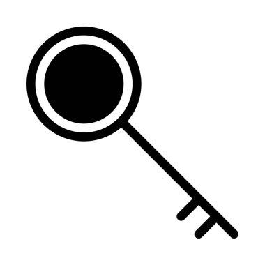 Anahtar veya erişim simgesi üzerinde beyaz izole