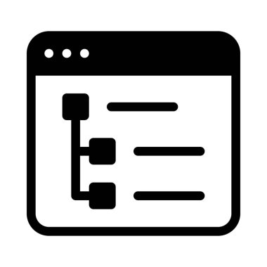 Ağaç görünümü düzenine basit vektör çizim