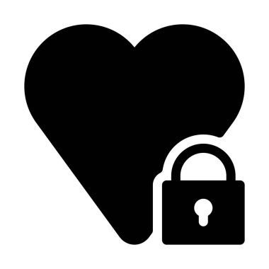 En sevdiğim seçeneği kilit, basit siyah çizgi resimde beyaz arka plan üzerinde