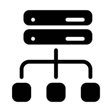 Sunucu Bağlantıları Dağıtımı basit vektör illüstrasyon