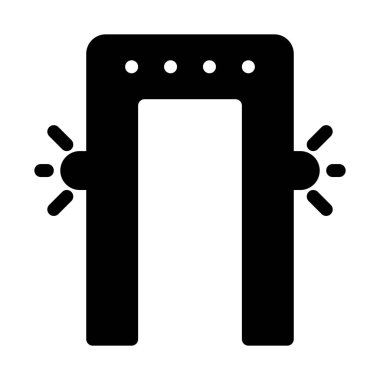 Güvenlik Kapısı Tarar basit vektör illüstrasyon