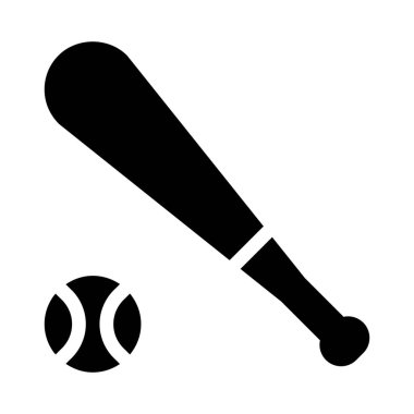 Beyzbol açık oyun simgesi üzerinde beyaz izole 