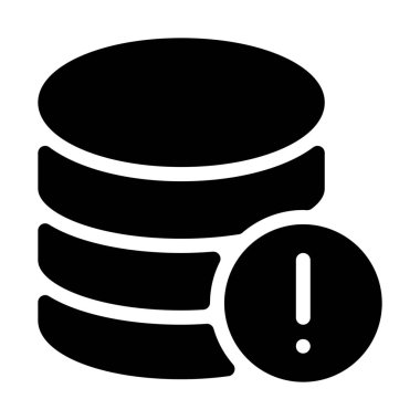 Basit vektör çizim simgesini veritabanı uyarı uyarı