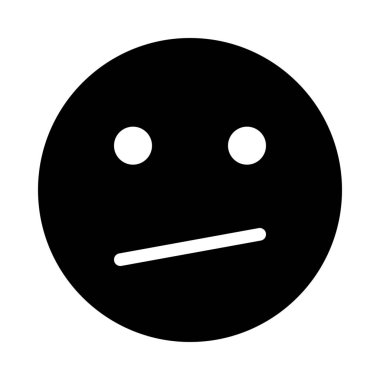 Garip yüz Smiley basit vektör çizim