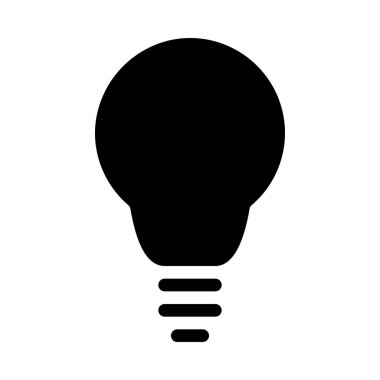 Beyaz izole Floresan ampul simgesi