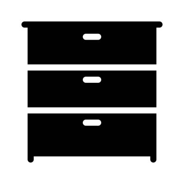 Kabine veya dolap, basit siyah çizgi resimde beyaz arka plan üzerinde