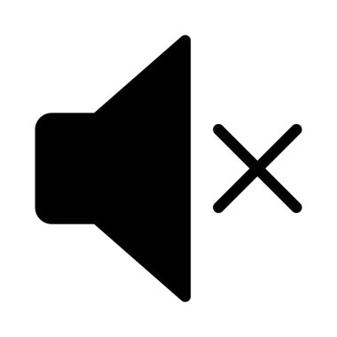 Sessiz veya beyaz arka plan üzerinde hiçbir ses, basit siyah çizgi çizim