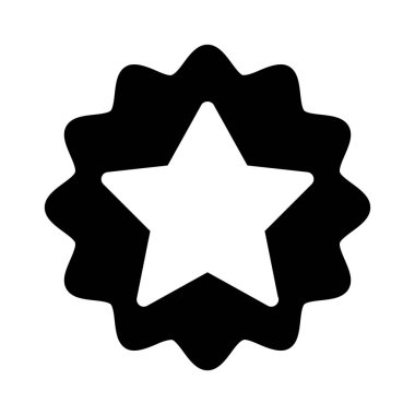 Yıldız şekli rozet, vektör tasarımı