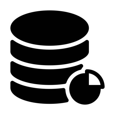 Basit vektör çizim simgesini veritabanı pasta grafik