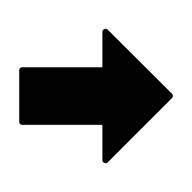 Beyaz arka plan üzerinde sağ tarafta ok