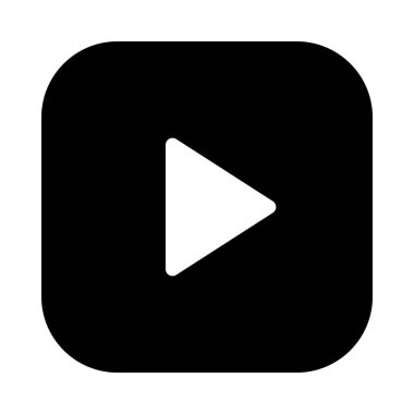 Multimedya düğmesi beyaz arka plan üzerinde oynamak