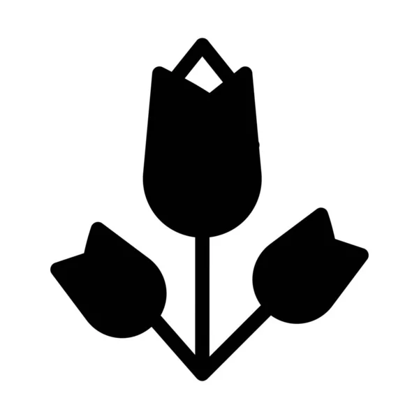 Bouquet Fleurs Décoré Simple Illustration Ligne Noire Sur Fond Blanc — Image vectorielle
