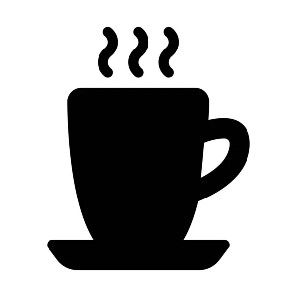 Einfache Vektor Illustration Symbol Der Kaffeetasse — Stockvektor