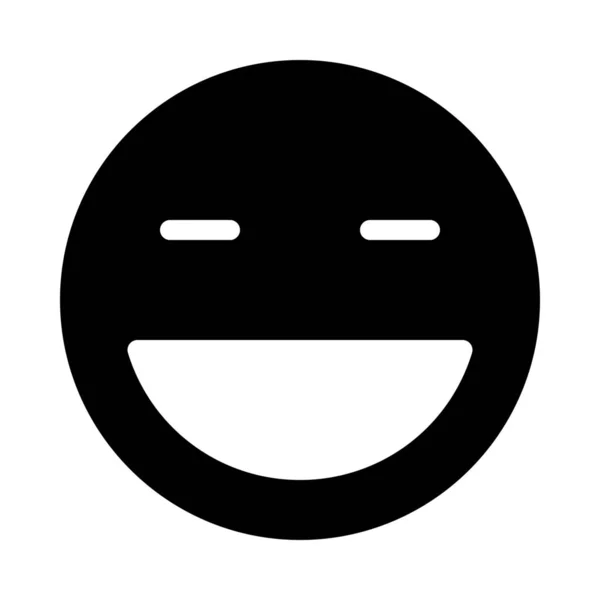 Happy Face Emoticon Isolato Sfondo Bianco — Vettoriale Stock