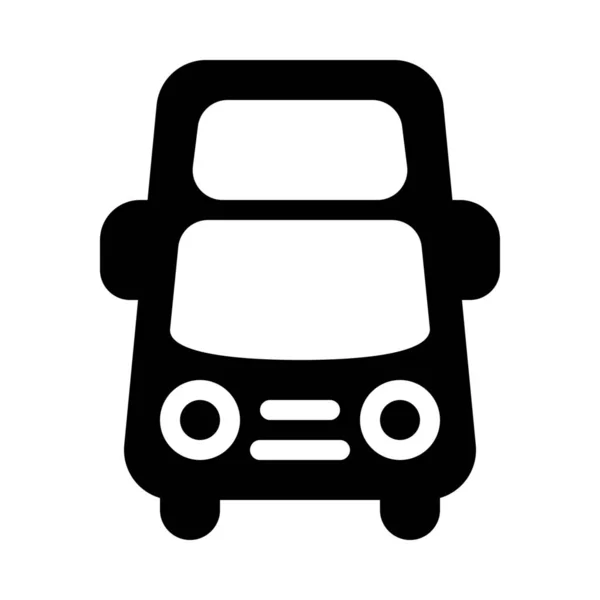 Icône Bus Touristique Isolé Sur Blanc — Image vectorielle