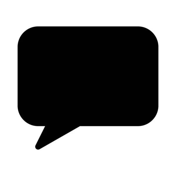 Ilustración Vectorial Simple Speech Bubble Rectangle — Vector de stock