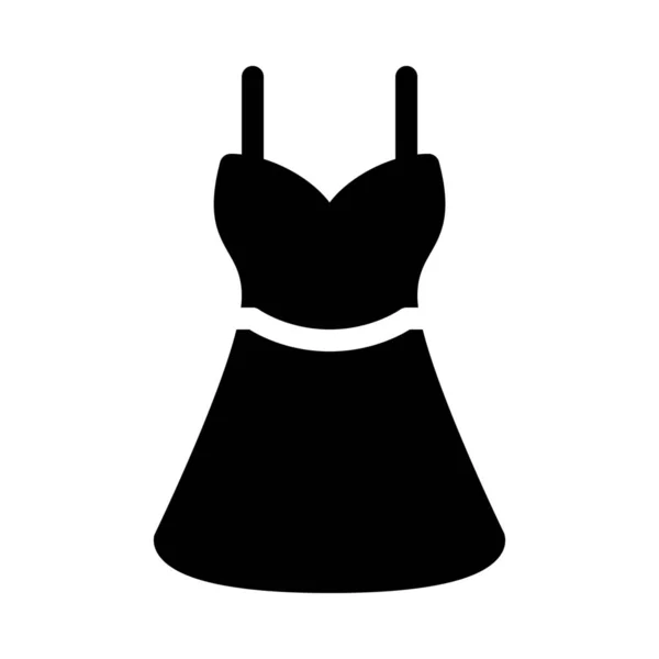 Jednoduché Vektorové Ilustrace Ikona Ženské Šaty — Stockový vektor