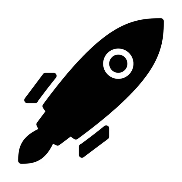 太空火箭发射孤立在白色背景 — 图库矢量图片