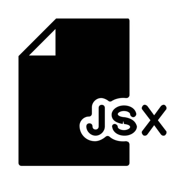 Icona Codifica Jsx Isolata Bianco — Vettoriale Stock