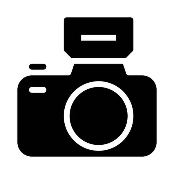 Camera Met Flits Vectorillustratie — Stockvector