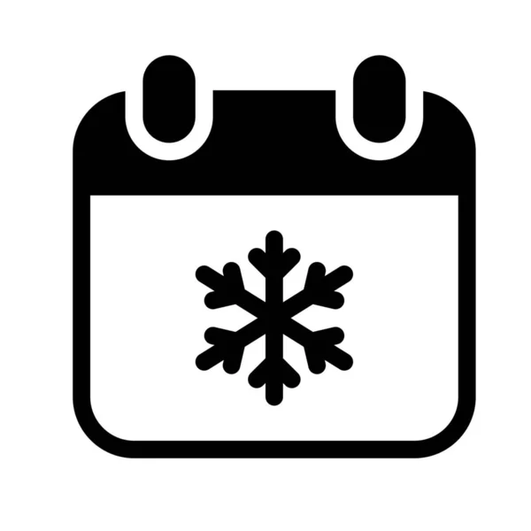 Απλή Διανυσματικά Εικονογράφηση Σημάδι Της Ημερολόγιο Του Χειμώνα — Διανυσματικό Αρχείο