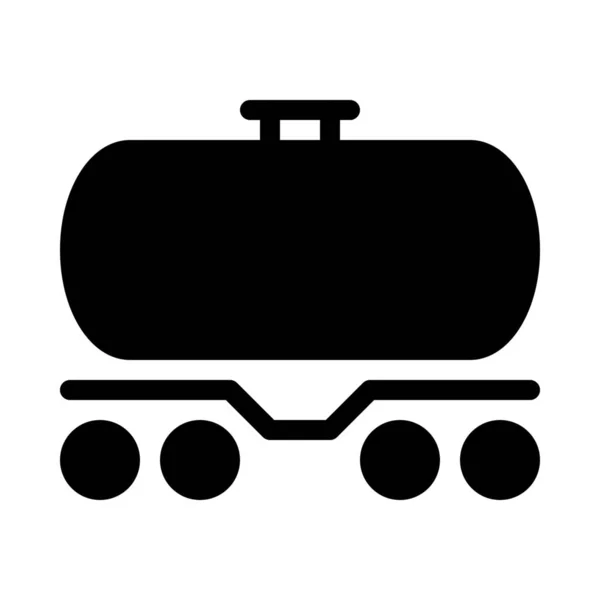 Simple Vector Illustration Icon Cystern Railcar — Stock Vector