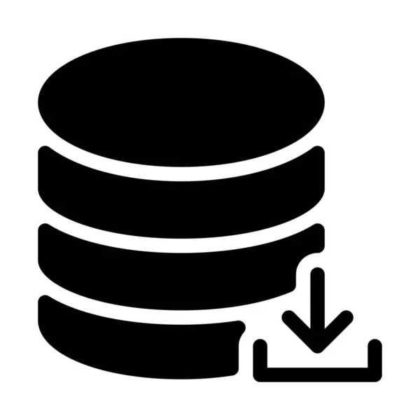 Datenbank Download Symbol Auf Weißem Hintergrund — Stockvektor
