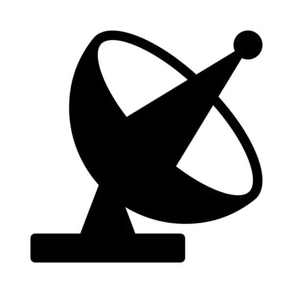 Parabolic Antenna Dish Isolated White Background — Stock Vector