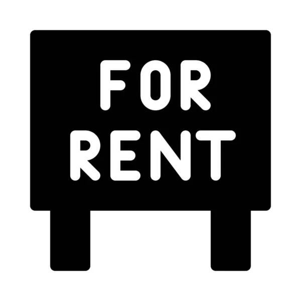 Rent Signboard Isolado Sobre Fundo Branco —  Vetores de Stock