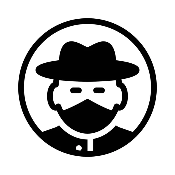 Simple Vector Illustration Icon Cowboy — Stock Vector