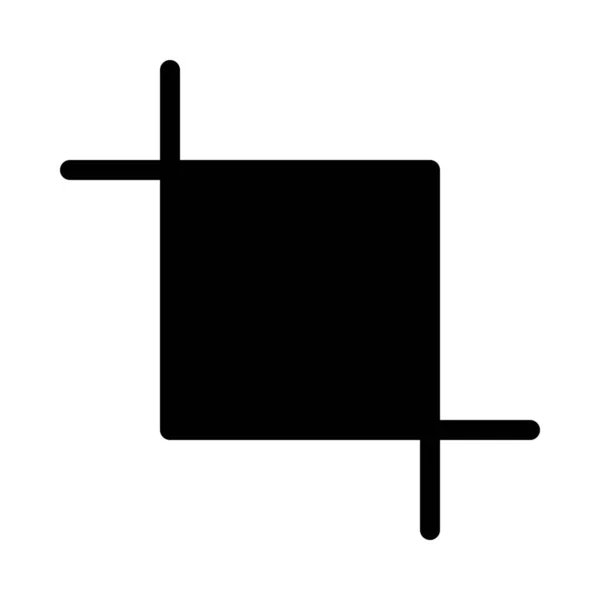 Einfache Vektor Illustration Symbol Der Schnittstelle Für Schnittzeichnungen — Stockvektor