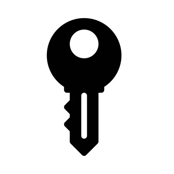 Key Access Privacy Icon Isolated White — Stock Vector