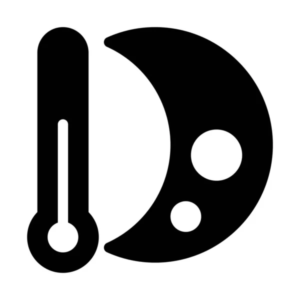 Ilustração Vetorial Simples Queda Temperatura Noturna —  Vetores de Stock
