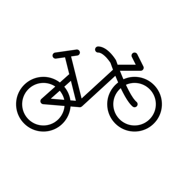 流行に敏感なスポーツ自転車アイコン白で隔離 — ストックベクタ