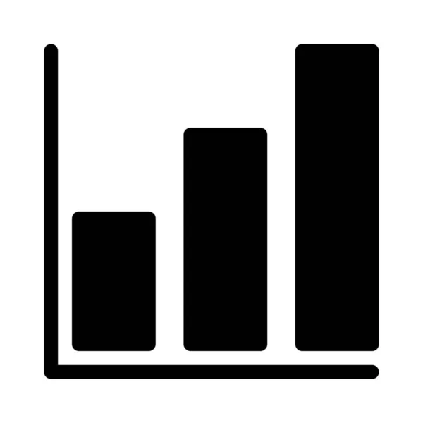 Ícone Infográficos Gráfico Barras Isolado Fundo Branco — Vetor de Stock