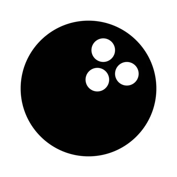 Bowling Ball Game Icon Isolated White — ストックベクタ