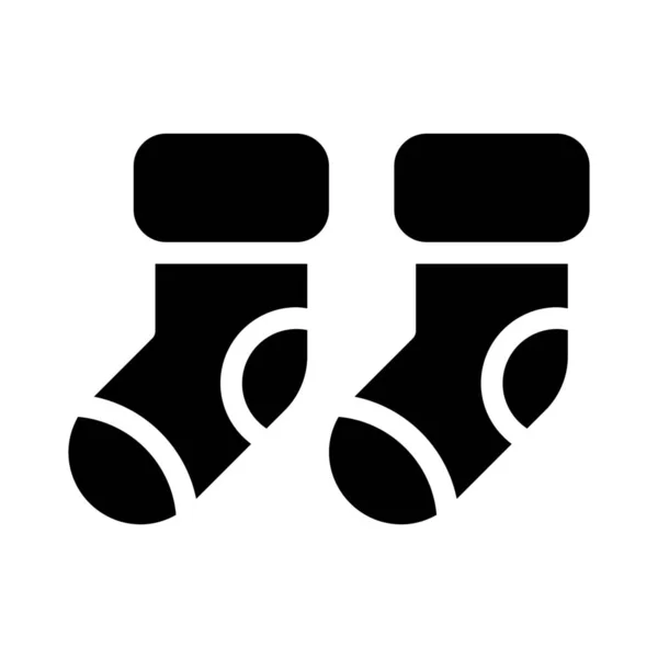 Проста Векторна Ілюстрація Зимових Шкарпеток — стоковий вектор