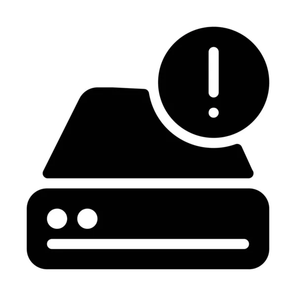 Illustration Vectorielle Simple Disk Drive Warning — Image vectorielle