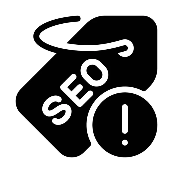 Ilustración Vectorial Simple Seo Tag Alert — Vector de stock