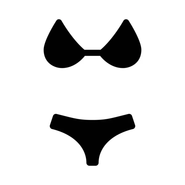 Bikini Webbikonen Vektor Design — Stock vektor