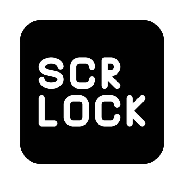 Simple Vector Illustration Scroll Lock Function Key — Stockový vektor