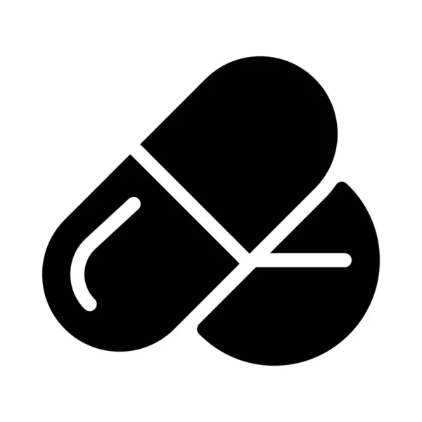 Pillole Capsule Isolate Sfondo Bianco — Vettoriale Stock