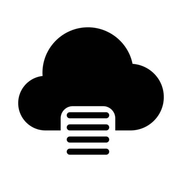 Pictogram Van Database Van Het Cloud Netwerk Geïsoleerd Wit — Stockvector