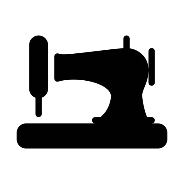 Ilustração Vetorial Simples Velha Máquina Costura — Vetor de Stock