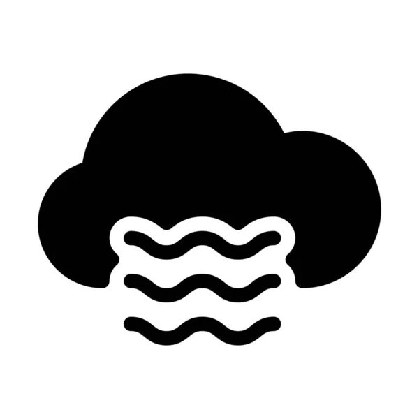 Simple Vector Illustration Icon Mist Cloud Fog — Stock Vector