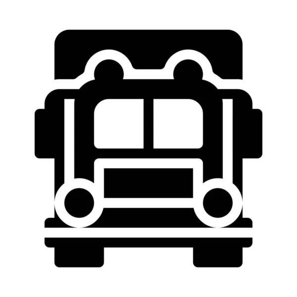 Semplice Illustrazione Vettoriale Del Camion Trasporto Vintage — Vettoriale Stock