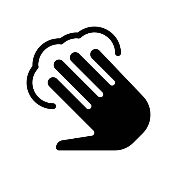 Vier Finger Berühren Sich Auf Weißem Hintergrund — Stockvektor