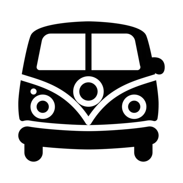 Illustration Vectorielle Simple Mini Bus Vehicle — Image vectorielle