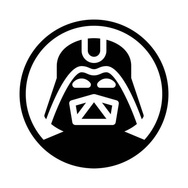 Ícone Ilustração Vetorial Simples Darth Vader — Vetor de Stock